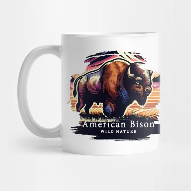 American Bison - WILD NATURE - BISON -12 by ArtProjectShop